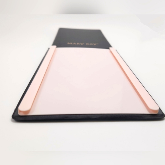 Mary Kay MakeUp Tri Fold Mirror Compact w/ Easel Back Set of 3 - Black and Pink - Picture 8 of 14